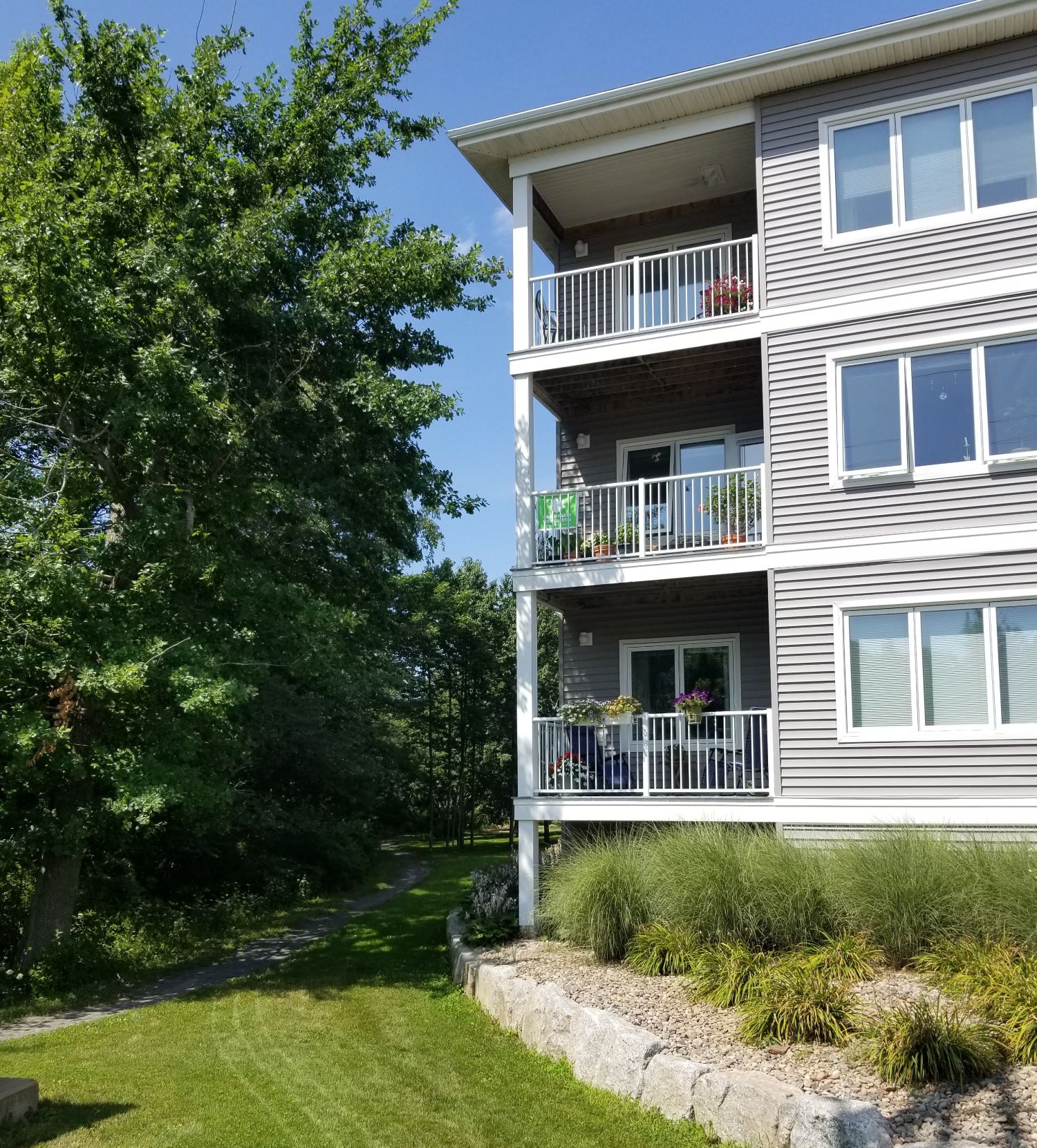 Tree building balcony at 67 Woodman Road, Wolfville, NS